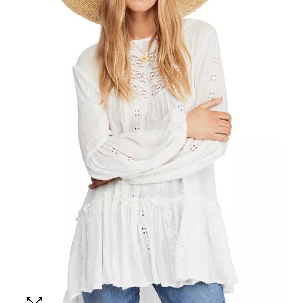 5 for $25. Free People Kiss Kiss embroidered lace tunic dress - Picture 5 of 6
